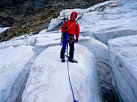 Progresión en glaciar y rescate en grietas